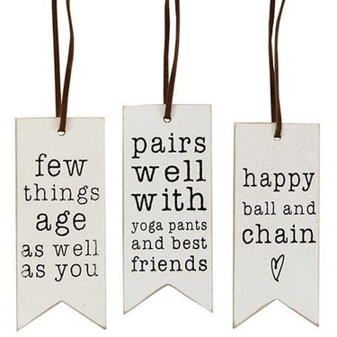 3 Set Yoga Pants and Best Friends Wine Tags - The Fox Decor